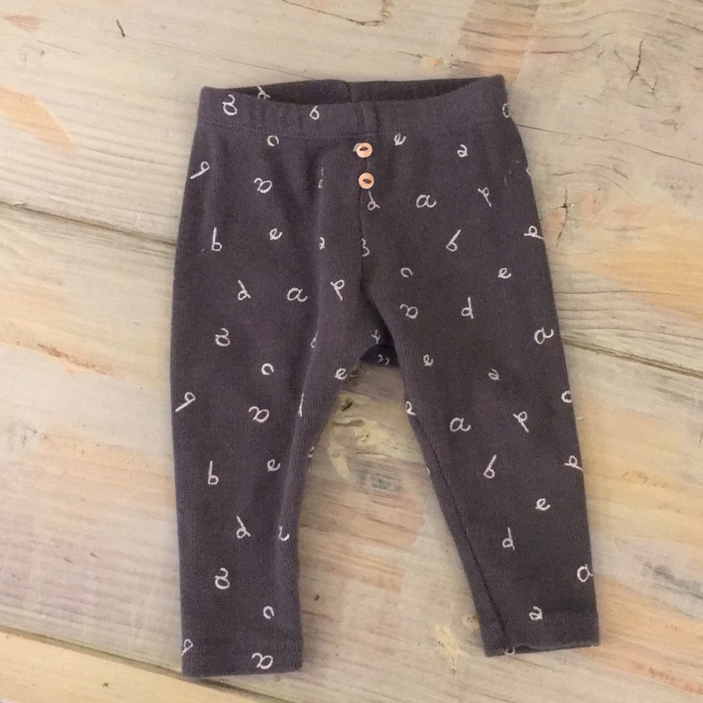 Zara baby girl gray grey graphic legging 6-9mo